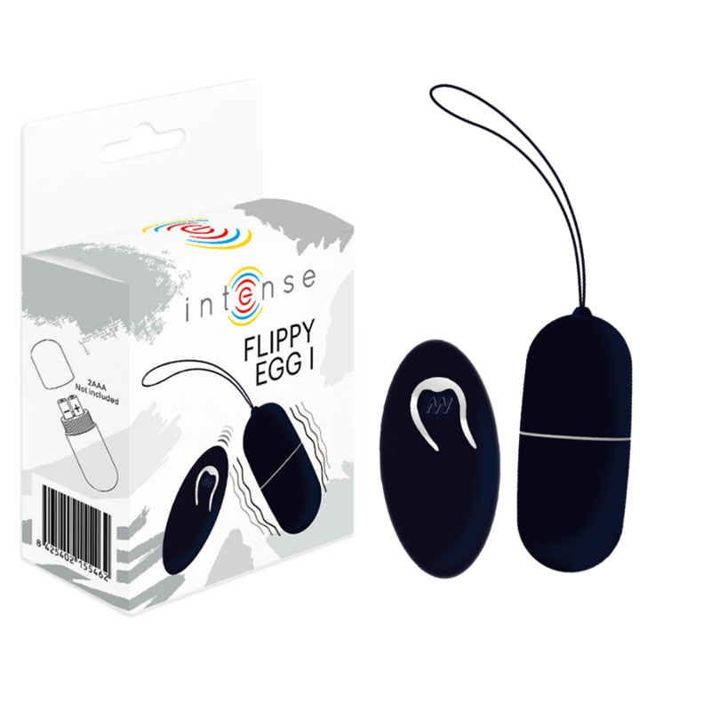 INTENSE - FLIPPY I UOVO VIBRANTE CON TELECOMANDO NERO - Secretroomsexyshop