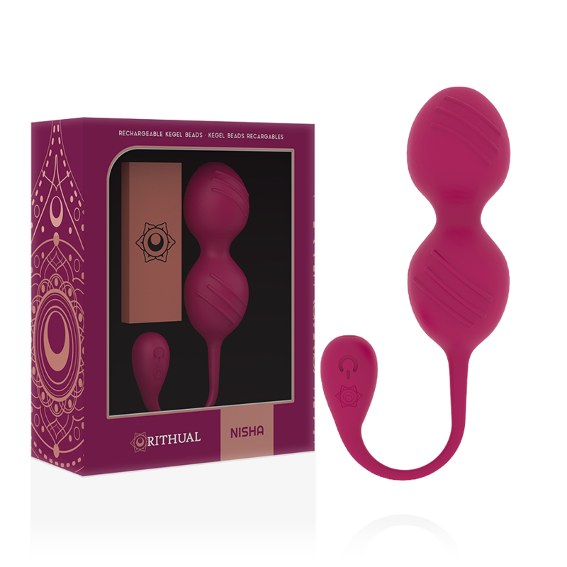 RITHUAL - NISHA RECHARGEABLE VIBRATING KEGEL BALLS ORCHID - ORQUIDEA - 10