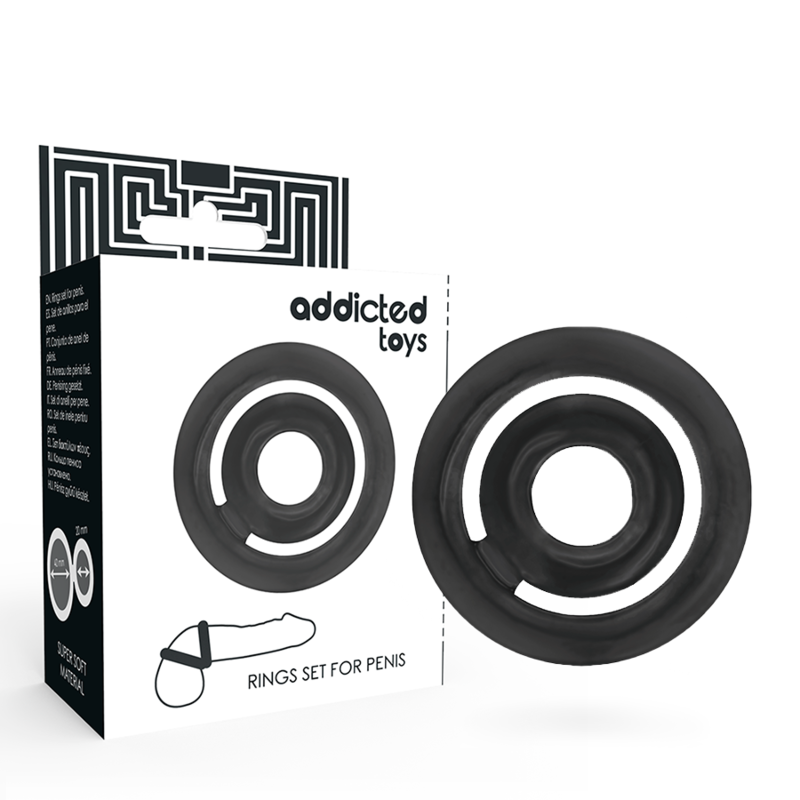 ADDICTED TOYS - POTENZ- C-RING PENIS BLACK - 5