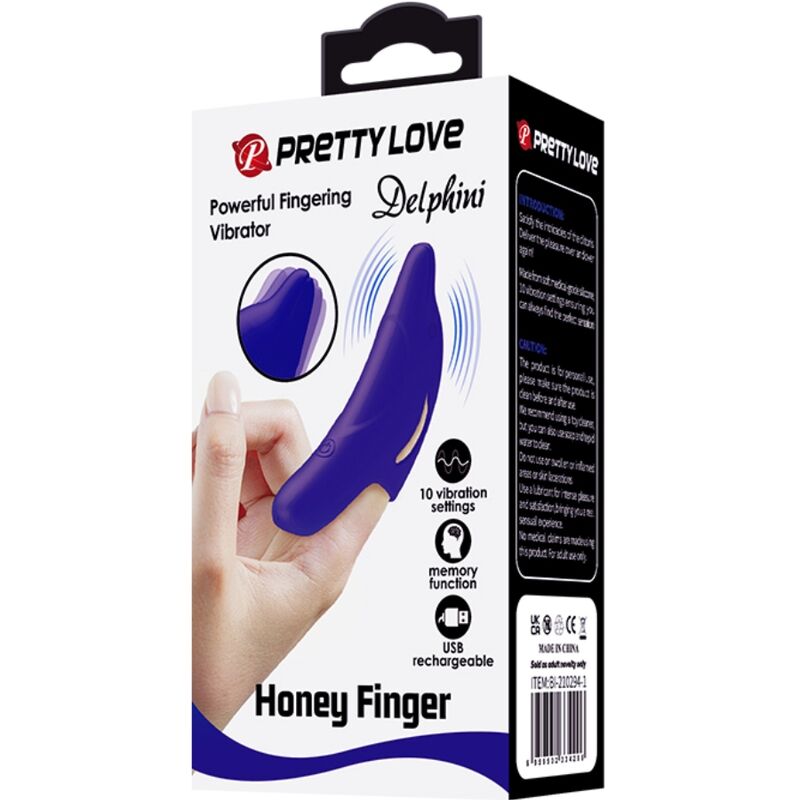 PRETTY LOVE - DELPHINI POWERFUL DARK BLUE FINGER STIMULATOR - 5