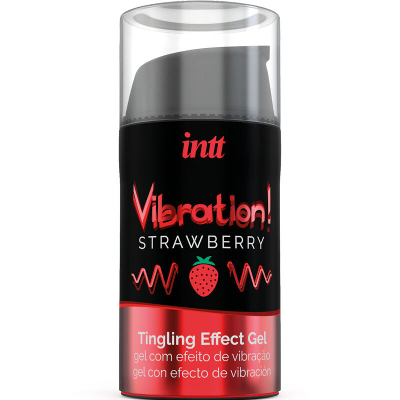 INTT - POWERFUL INTIMATE STIMULANT LIQUID VIBRATING GEL STRAWBERRY 15 ML - 1
