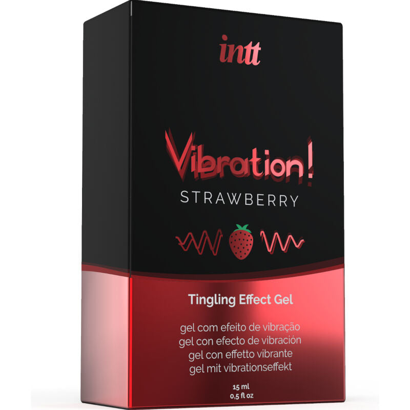 INTT - POWERFUL INTIMATE STIMULANT LIQUID VIBRATING GEL STRAWBERRY 15 ML - 3