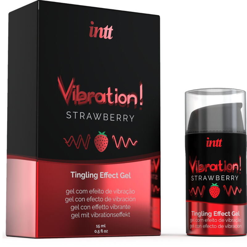INTT - POWERFUL INTIMATE STIMULANT LIQUID VIBRATING GEL STRAWBERRY 15 ML - 2
