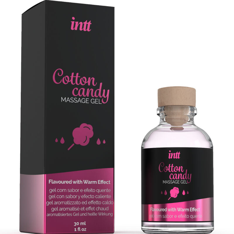 INTT MASSAGE & ORAL SEX - MASSAGE GEL WITH COTTON CANDY FLAVOR AND HEATING EFFECT - 3