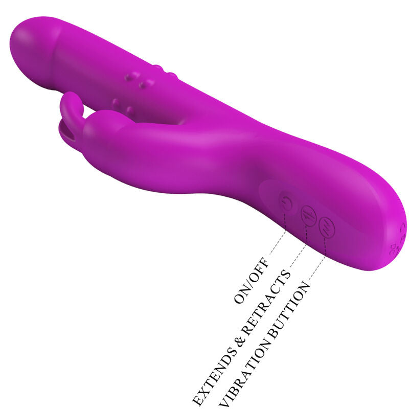 PRETTY LOVE - VIBRATEUR REESE AVEC ROTATION VIOLETTE