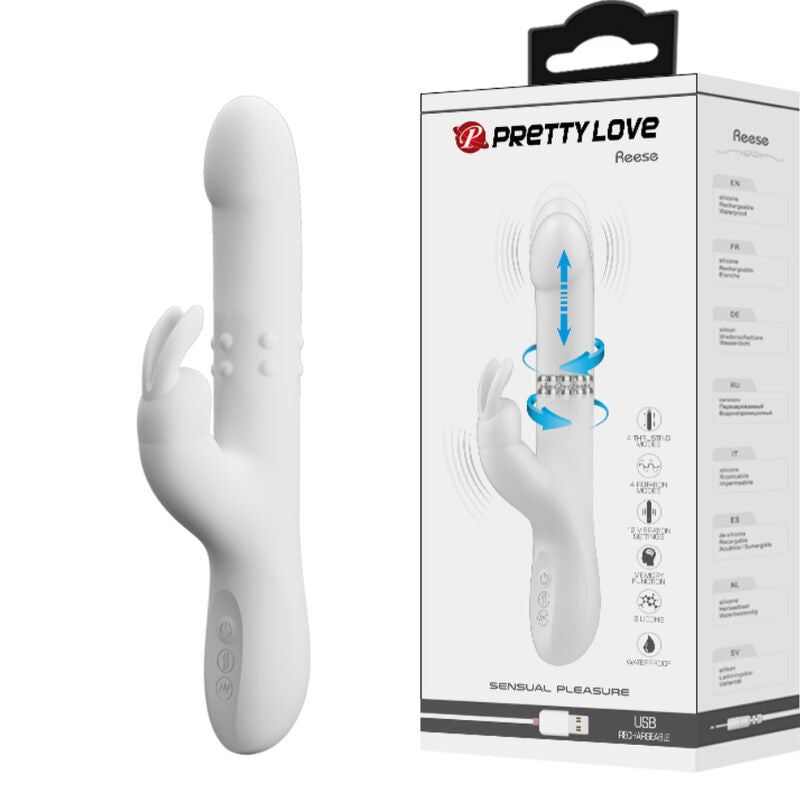 PRETTY LOVE - REESE VIBRATOR WITH SILVER ROTATION - 1