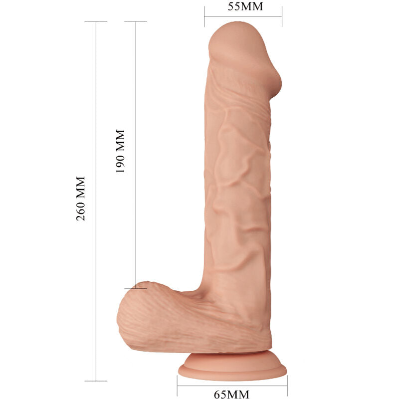 BAILE - BEAUTIFUL ENCOUNTER BERGRISI FLEXIBLE REALISTIC DILDO 26 CM NATURAL - 6