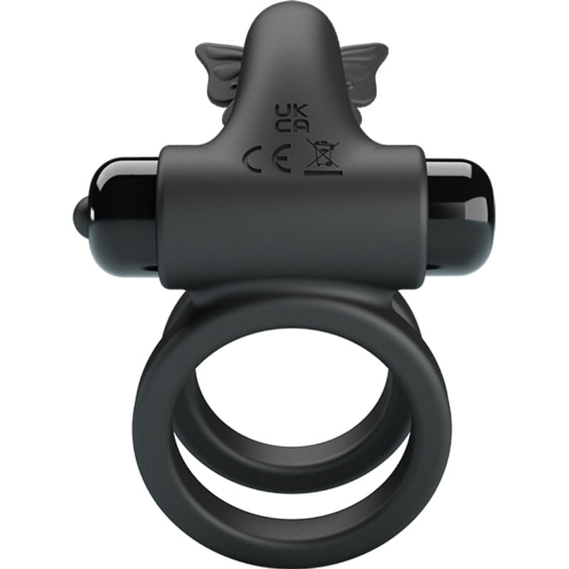 PRETTY LOVE - DOUBLE VIBRATING RING WITH BLACK STIMULATOR - 10