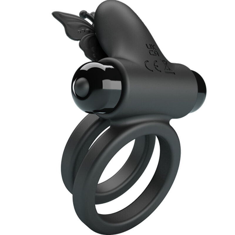 PRETTY LOVE - DOUBLE VIBRATING RING WITH BLACK STIMULATOR - 9