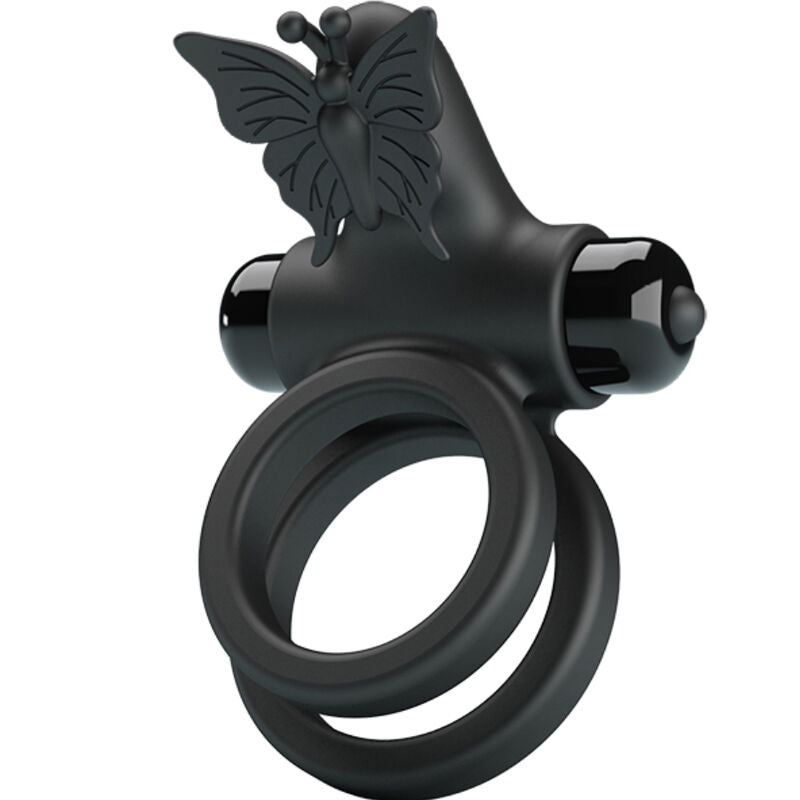 PRETTY LOVE - DOUBLE VIBRATING RING WITH BLACK STIMULATOR - 11