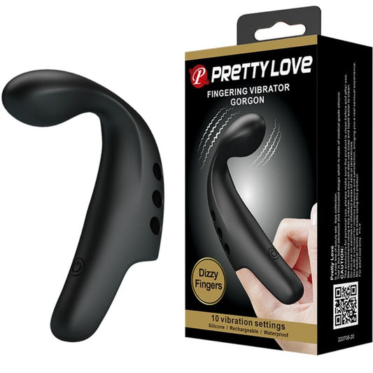 PRETTY LOVE - BLACK GORGON VIBRATOR THIMBLE - 1