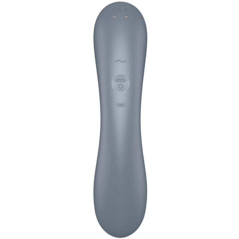SATISFYER - CURVE TRINITY 1 AIR PULSE VIBRATION GREY - RED - 11