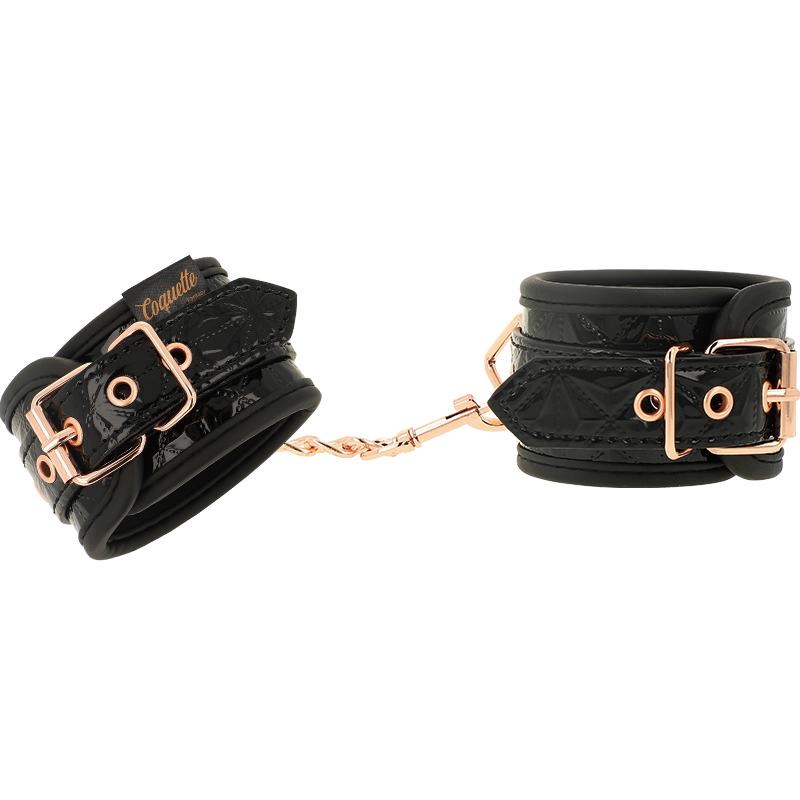 COQUETTE CHIC DESIRE - MENOTTES PREMIUM BLACK EDITION AVEC DOUBLURE EN NÉOPRÈNE