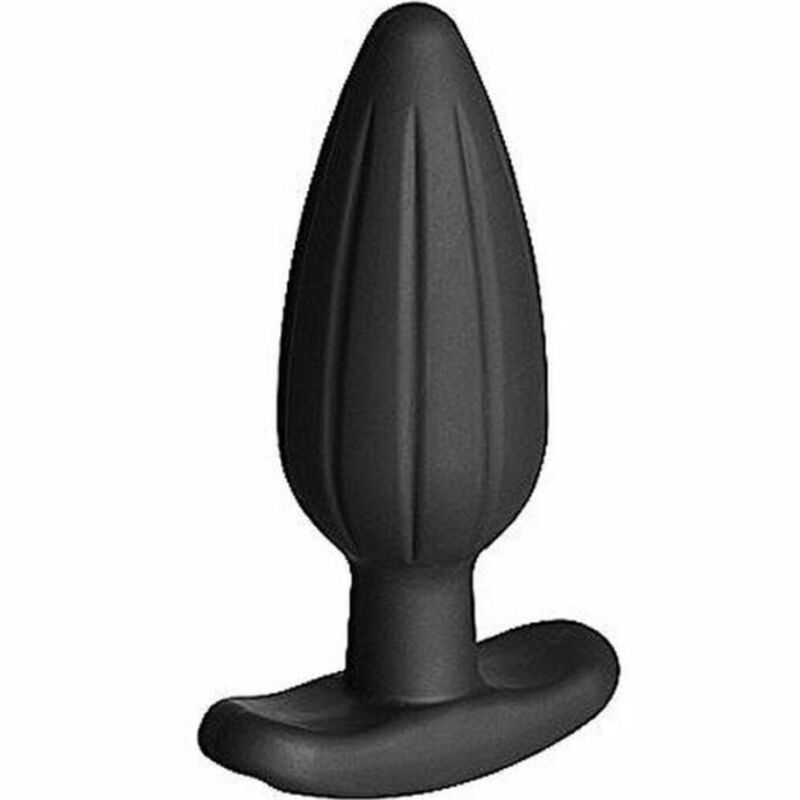 ELECTRASTIM - SILICONE BLACK ROCKER BUTT PLUG LARGE - 3