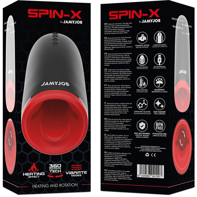 JAMYJOB - SPIN-X HEATING AND ROTATING MASTURBATOR