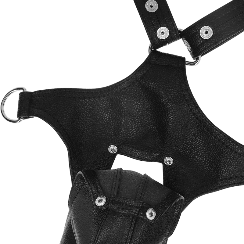 FETISH SUBMISSIVE ATTITUDE - MENS V-SHAPED ECO-LEATHER HARNESS - 6