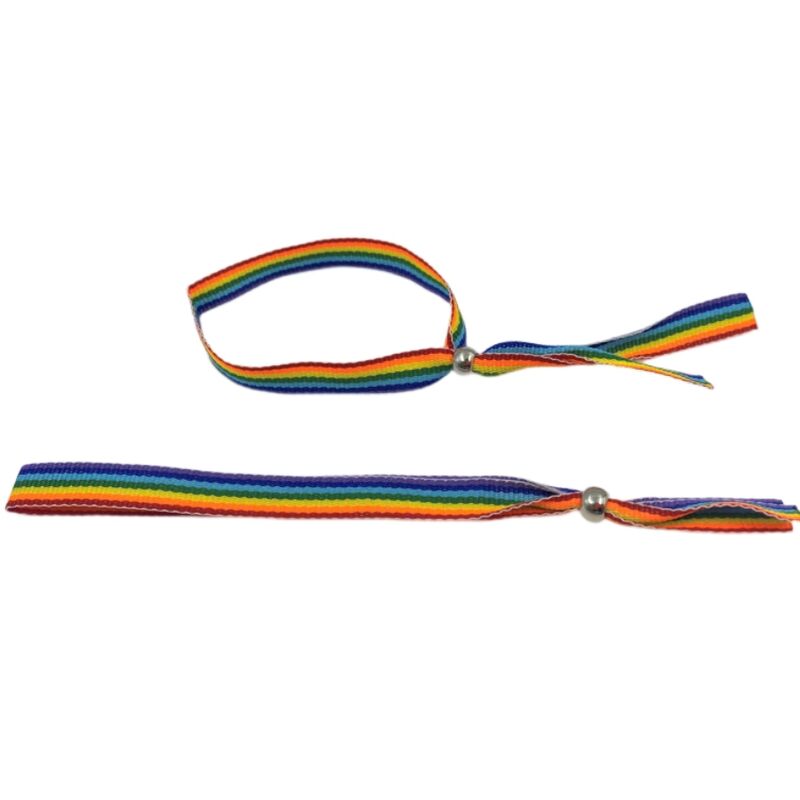 PRIDE - LGBT FLAG SILVER BALL BRACELET - 1