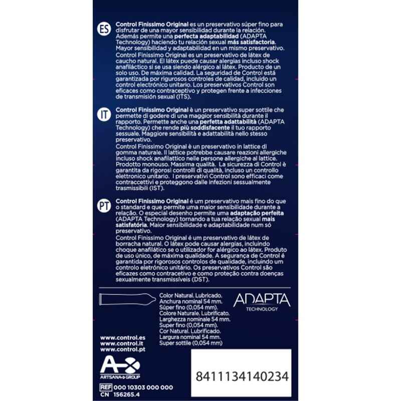 CONTROL - FINISSIMO CONDOMS 12 UNITS - Secretroomsexyshop