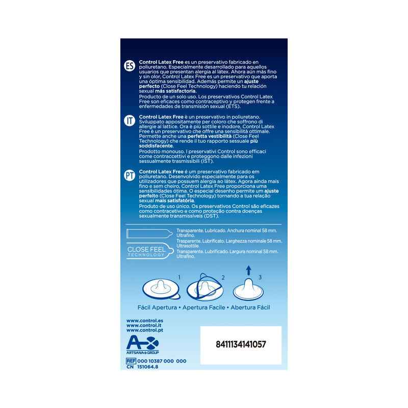 CONTROL - FREE SIN LATEX CONDOMS 5 UNITS - Secretroomsexyshop