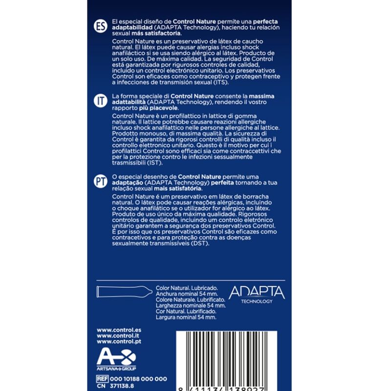 CONTROL - ADAPTA NATURE CONDOMS 6 UNITS - 2