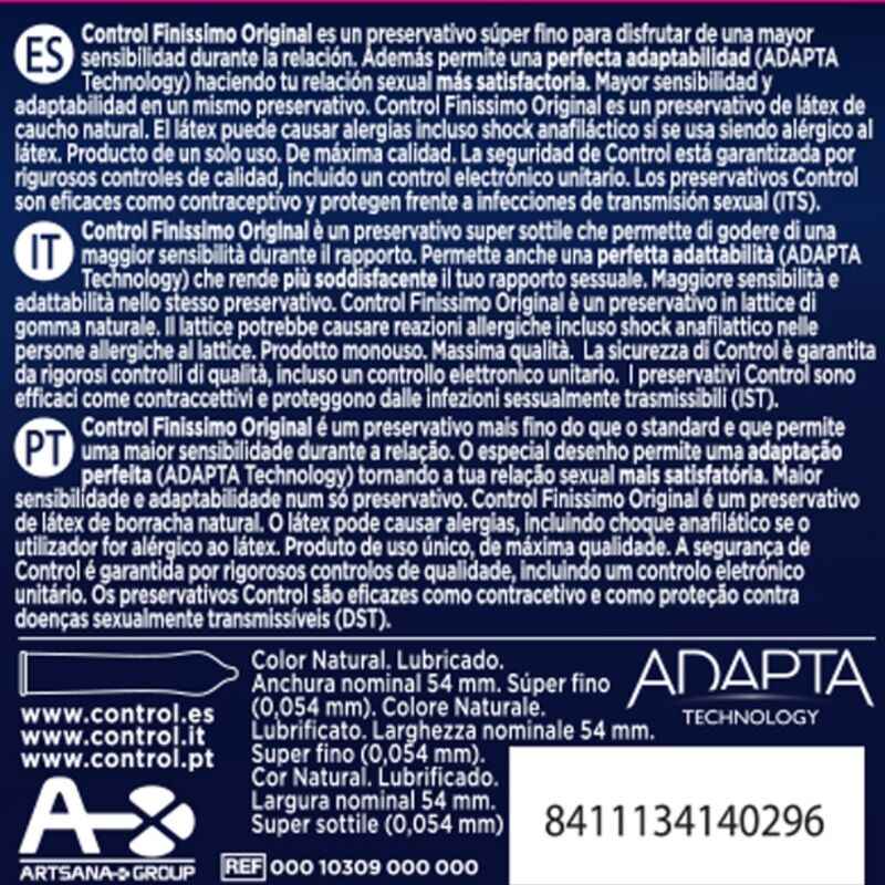 CONTROL - PRESERVATIVI FINISSIMO 3 UNITÀ - Secretroomsexyshop