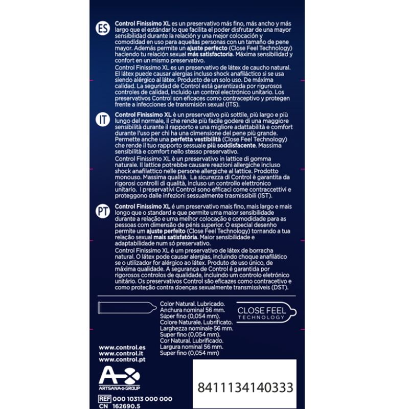 CONTROL - FINISSIMO XL CONDOMS 12 UNITS - 2