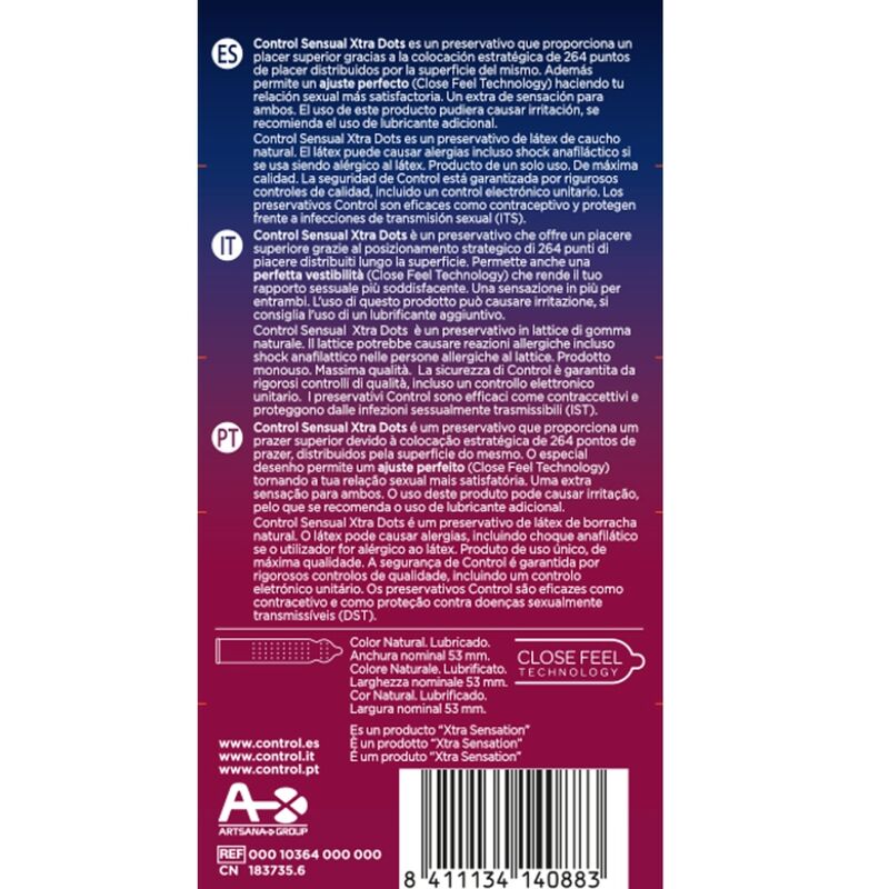 CONTROL - XTRA DOT 12 UDS - Secretroomsexyshop