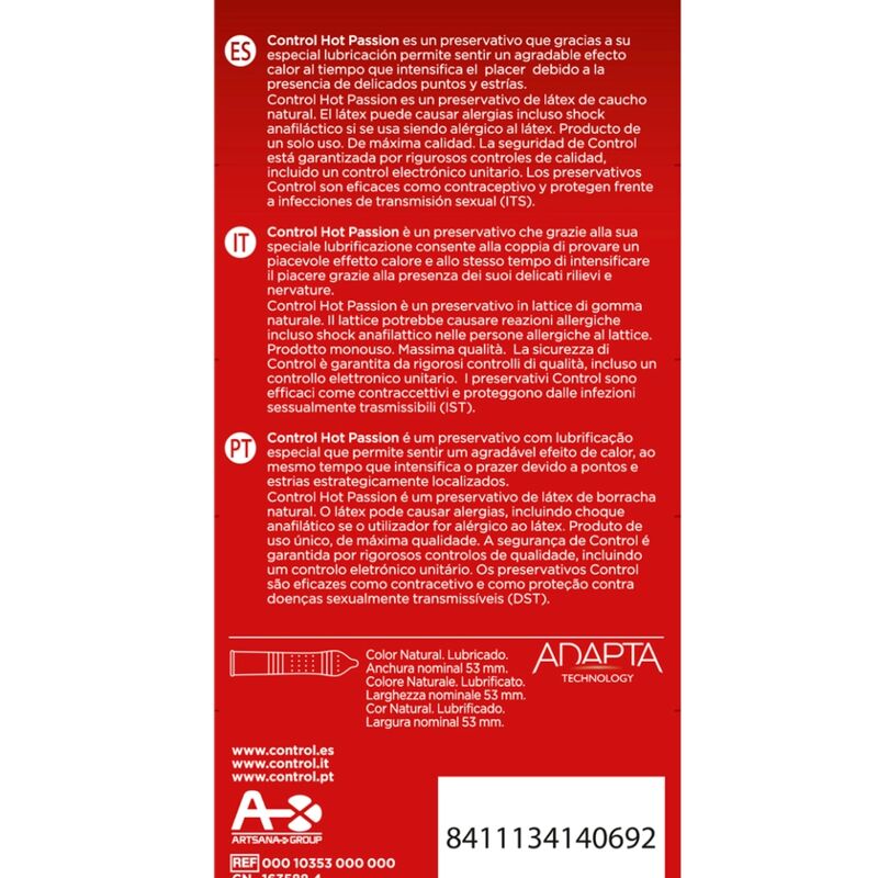 CONTROL - HOT PASSION WARMING EFFECT 10 UNITS - 2