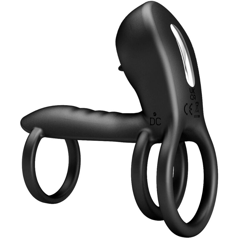 PRETTY LOVE - JAMMY PENIS SHEATH 12 VIBRATIONS WITH RECHARGEABLE SILICONE TONGUE - 4