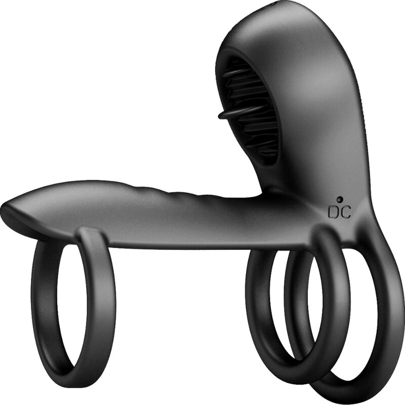 PRETTY LOVE - JAMMY PENIS SHEATH 12 VIBRATIONS WITH RECHARGEABLE SILICONE TONGUE - 2