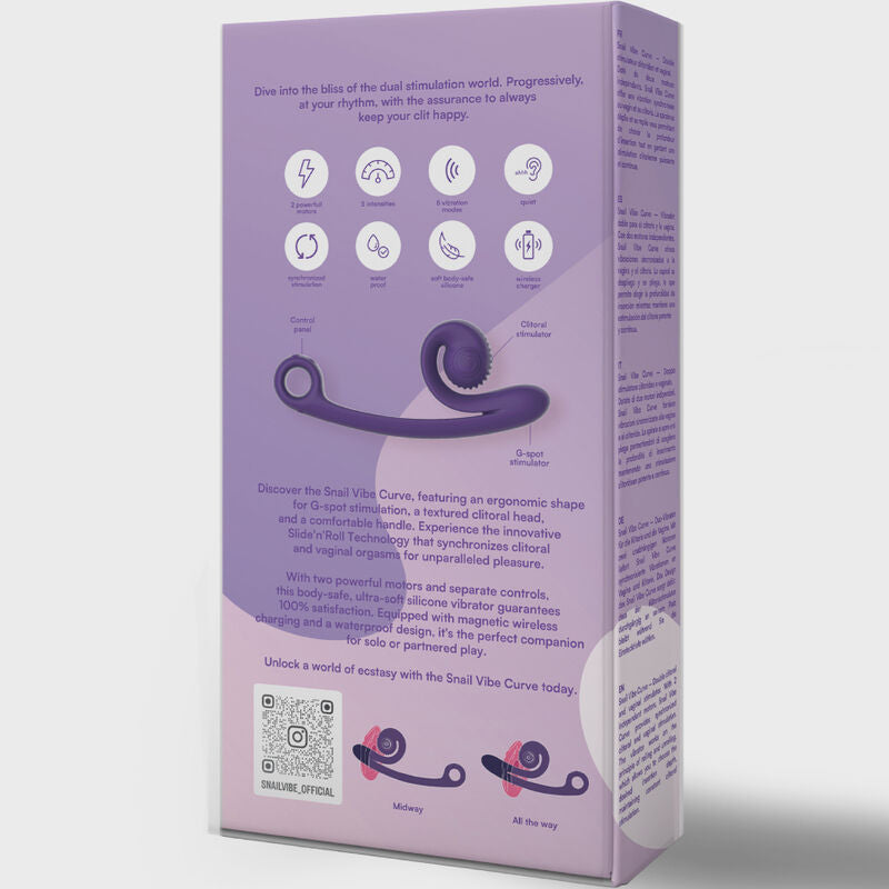 SNAIL VIBE - CURVE VIBRATOR PEACH - PINK - 8