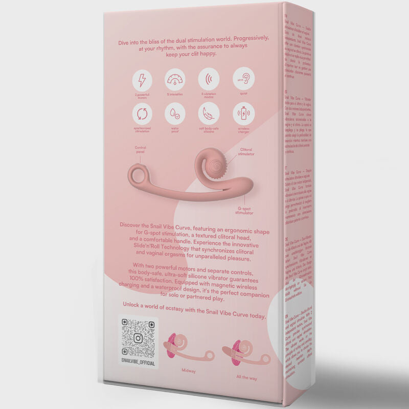 SNAIL VIBE - CURVE VIBRATOR PEACH - MORADO - 11