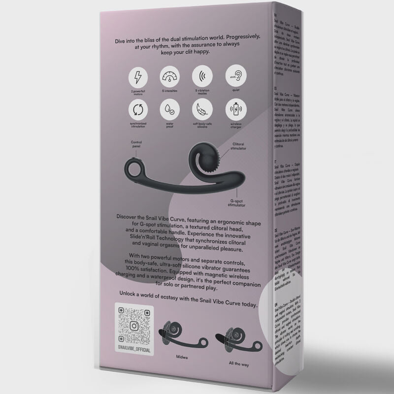 SNAIL VIBE - CURVE VIBRATOR BLACK - 4