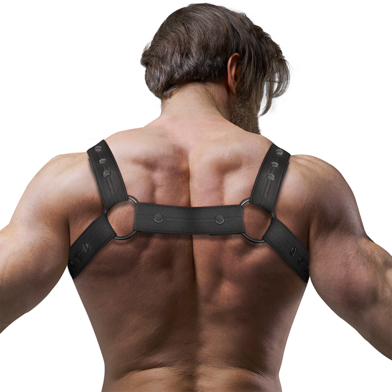 FETISH SUBMISSIVE ATTITUDE - ADJUSTABLE NEOPRENE CHEST SPORTS HARNESS FOR MEN - 4