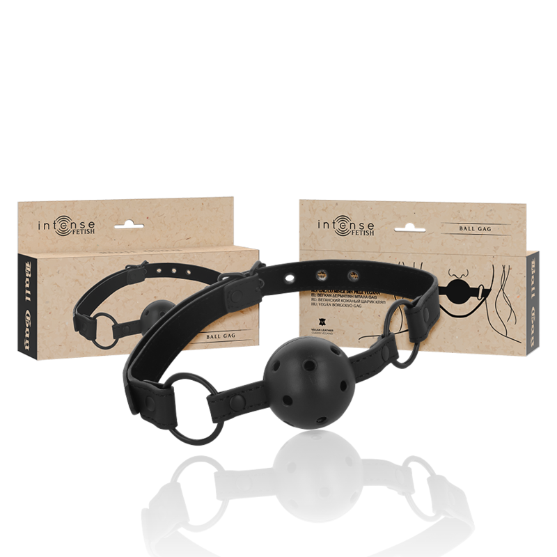 INTENSE - FETISH VEGAN LEATHER BALL GAG - 5
