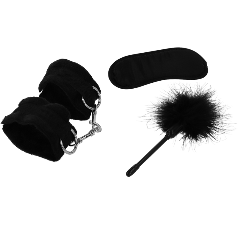 INTENSE - FETISH EROTIC PLAYSET 2 WITH HANDCUFFS, BLIND MASK AND TICKLER - 4