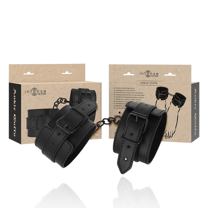 INTENSE - FETISH VEGAN LEATHER ANKLE CUFFS - 2