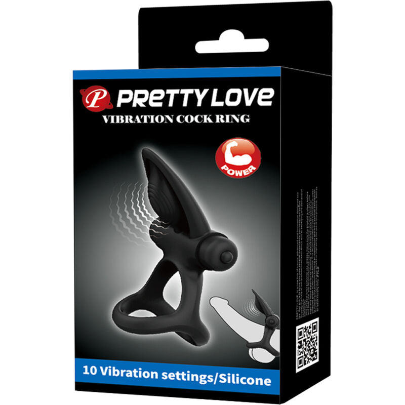 PRETTY LOVE - VIBRATING RING 10 VIBRATIONS BLACK SILICONE - 7