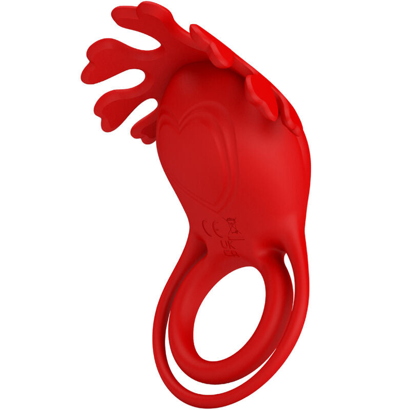 PRETTY LOVE - RUBEN VIBRATOR RING 7 VIBRATIONS SILICONE RED - 8