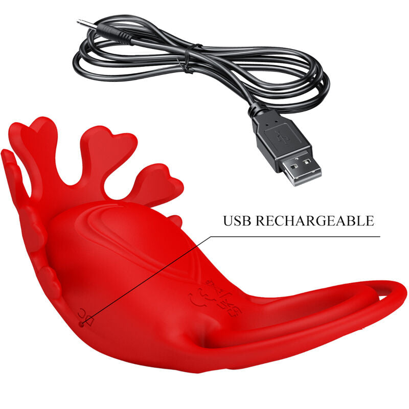 PRETTY LOVE - RUBEN VIBRATOR RING 7 VIBRATIONS SILICONE RED - 5