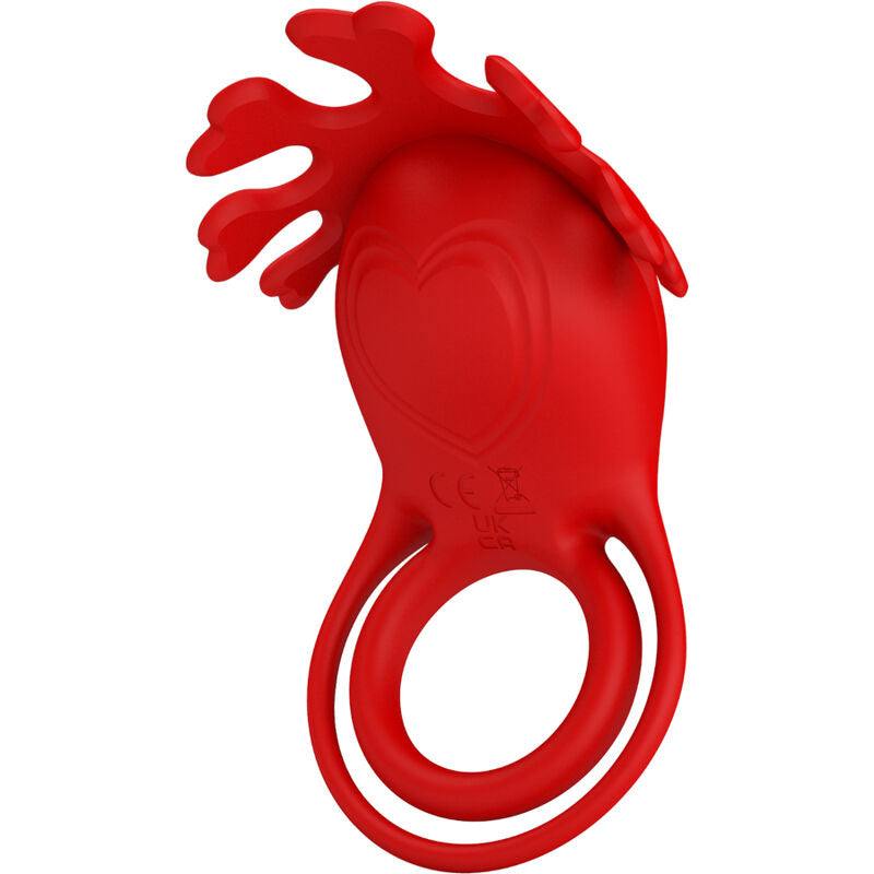 PRETTY LOVE - RUBEN VIBRATOR RING 7 VIBRATIONS SILICONE RED - 9