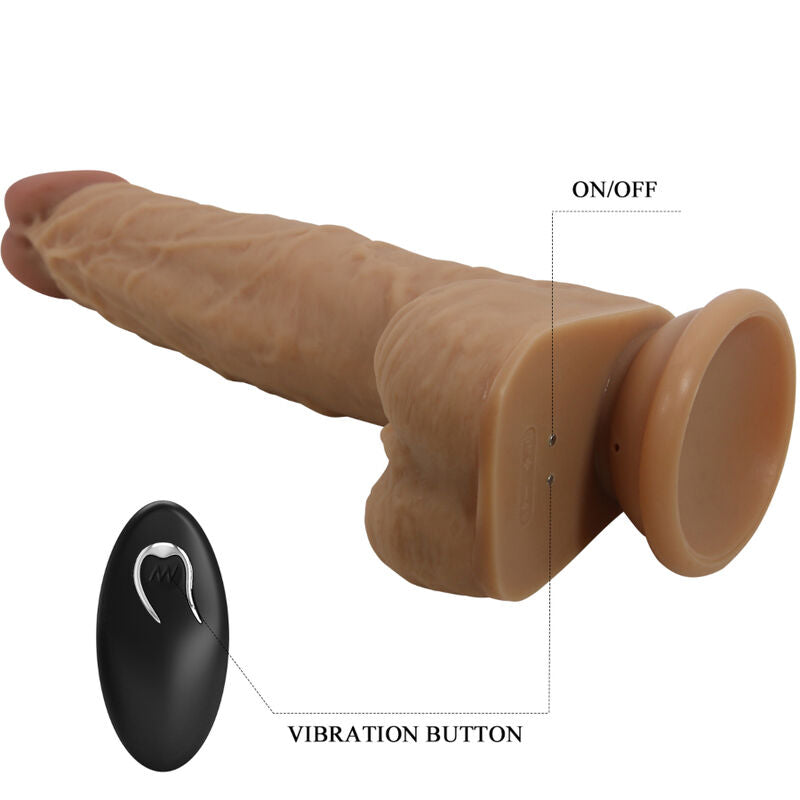 PRETTY LOVE - JONATHAN SILICONE DILDO 3 VIBRATIONS + 3 INSERTION MEASUREMENTS REMOTE CONTROL 21 CM - 4