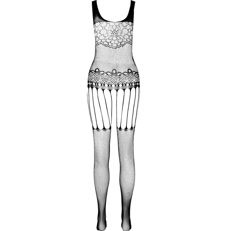 PASSION - ECO COLLECTION BODYSTOCKING ECO BS001 WHITE - BLACK - 8