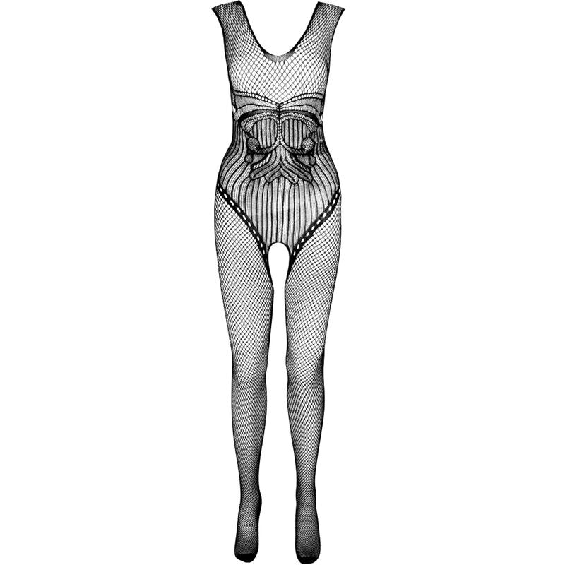 PASSION - ECO COLLECTION BODYSTOCKING ECO BS003 WHITE - RED - 14