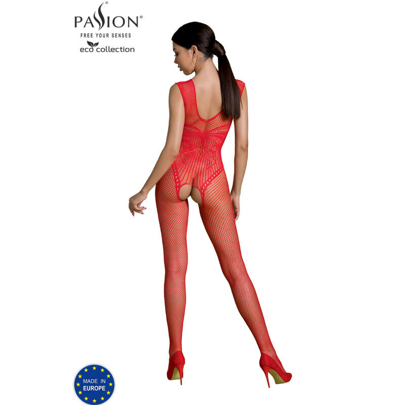 PASSION - ECO COLLECTION BODYSTOCKING ECO BS003 WHITE - BLACK - 6