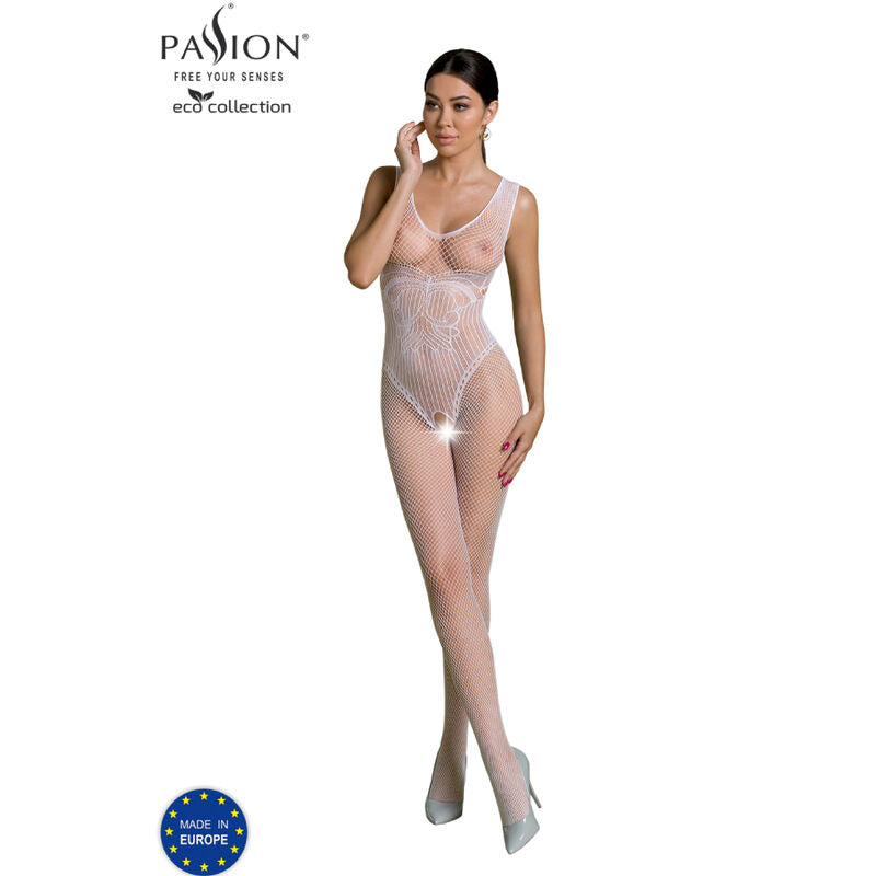 PASSION - ECO COLLECTION BODYSTOCKING ECO BS003 WHITE - WHITE - 15