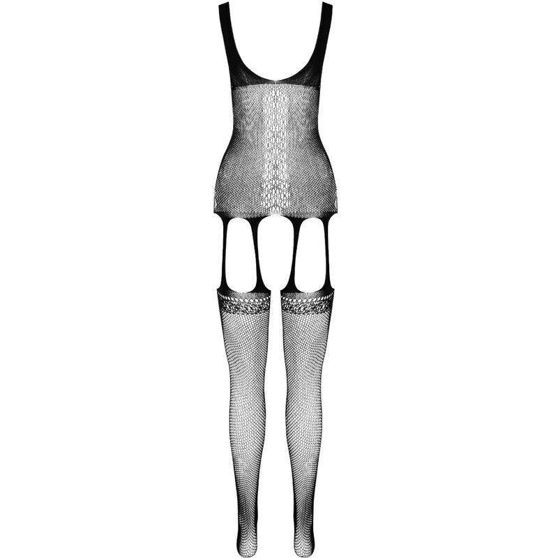 PASSION - ECO COLLECTION BODYSTOCKING ECO BS007 RED - BLACK - 5
