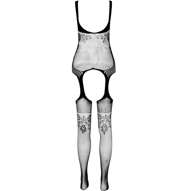 PASSION - ECO COLLECTION BODYSTOCKING ECO BS008 WHITE - BLACK - 7