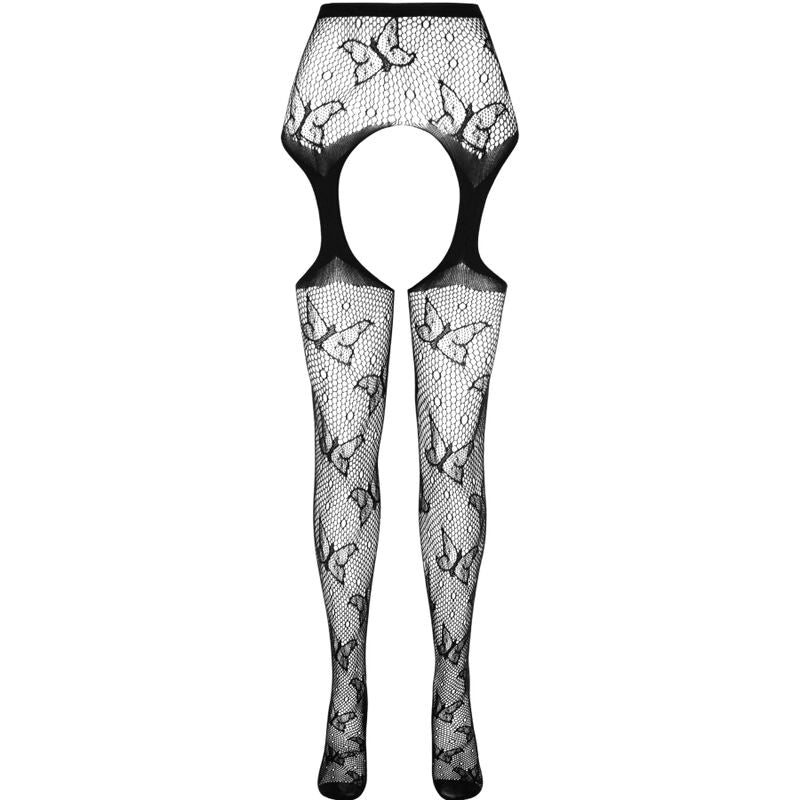 PASSION - ECO COLLECTION BODYSTOCKING ECO S001 BLACK - RED - 7