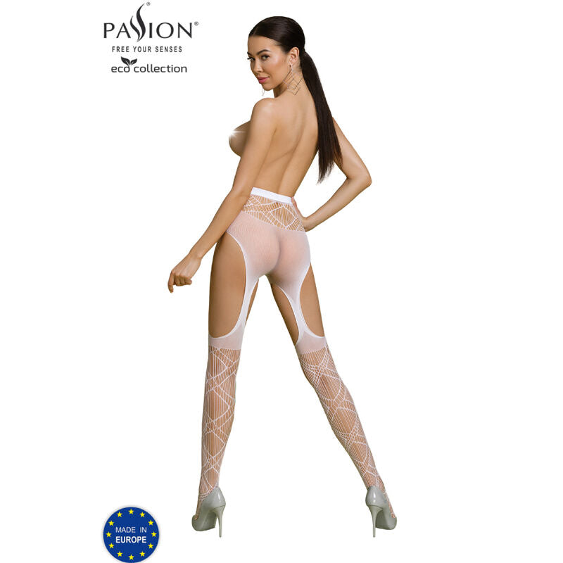 PASSION - ECO COLLECTION BODYSTOCKING ECO S005 WHITE - 1